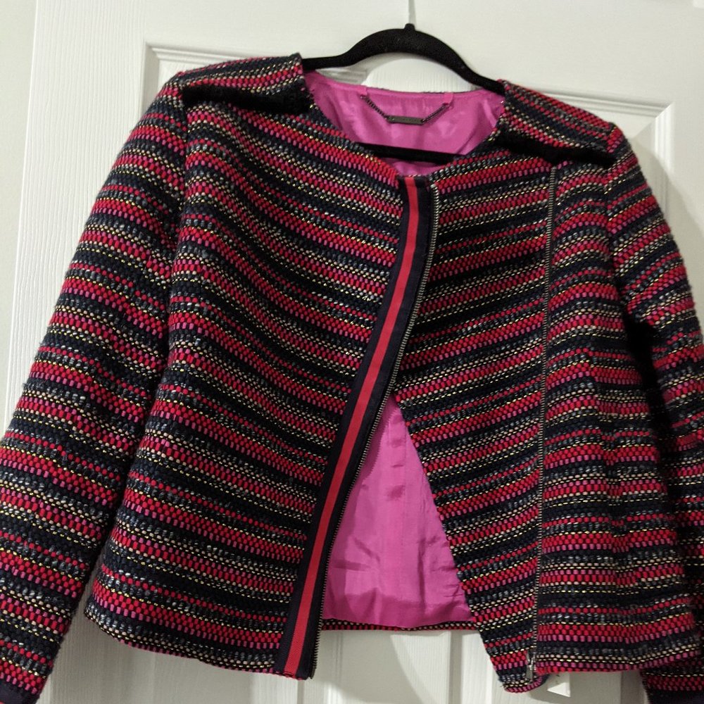 NWT Red Tweed Trina Turk Blazer